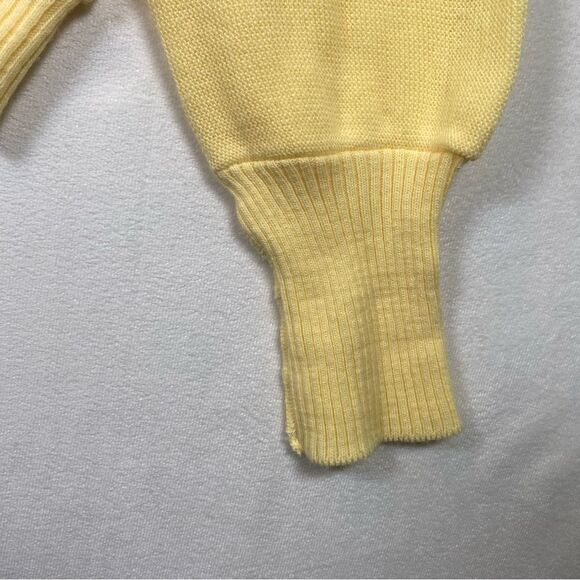 Royale-Air Vintage Yellow Cardigan Sweater Size Medium - Picture 8 of 12